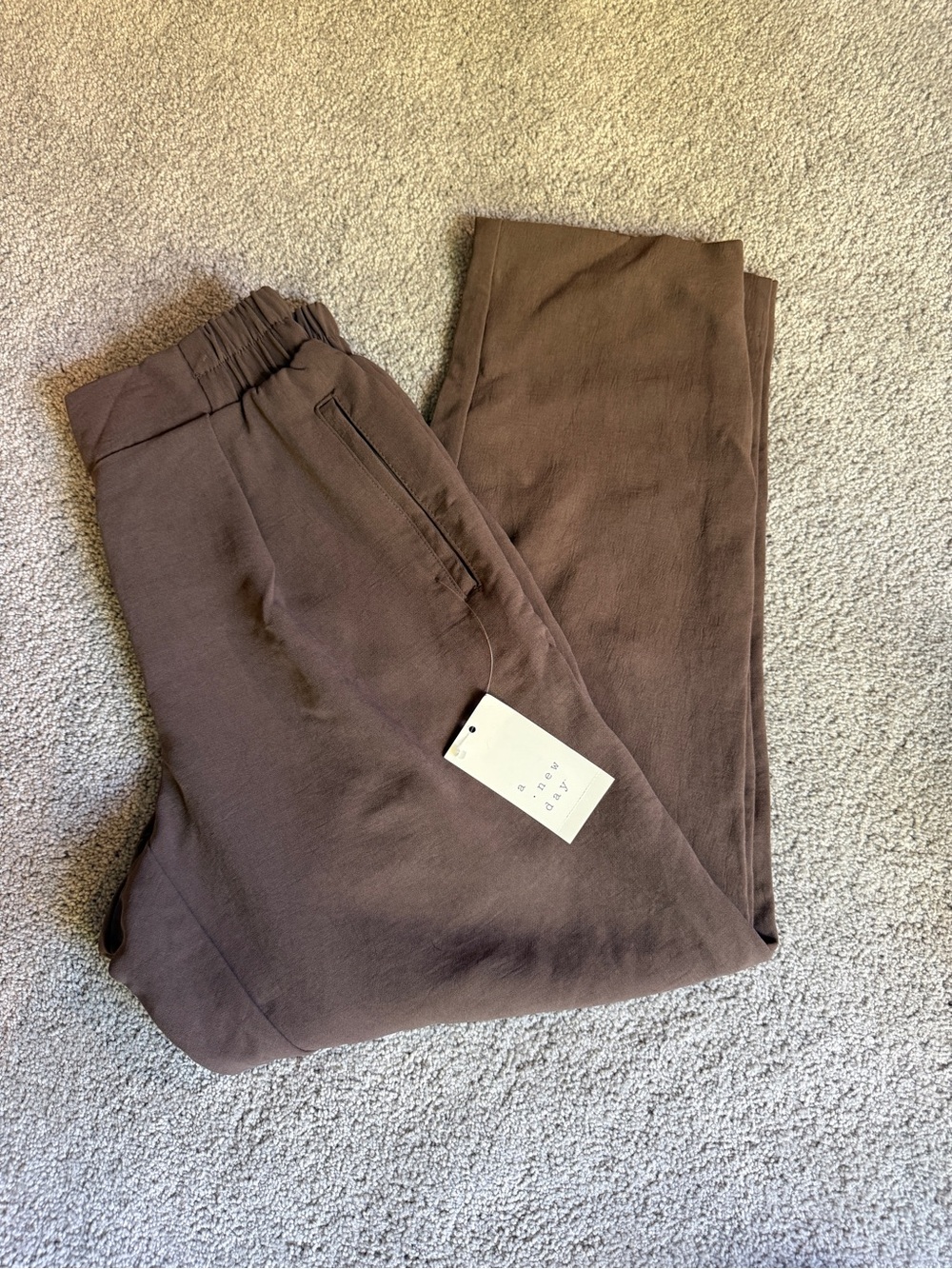 Target Brown Women's Relaxed Pull-On Pants